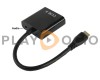 Cable Adaptador Mini HDMI a VGA con Salida Audio
